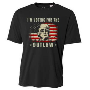 IM Voting For The Outlaw 2024 Funny Trump Cooling Performance Crew T-Shirt