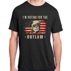 IM Voting For The Outlaw 2024 Funny Trump Adult ChromaSoft Performance T-Shirt