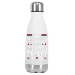 IM Voting For The Convicted Felon 2 Sided Stainless Steel Insulated Water Bottle