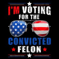IM Voting For The Convicted Felon Flat Bill Trucker Hat