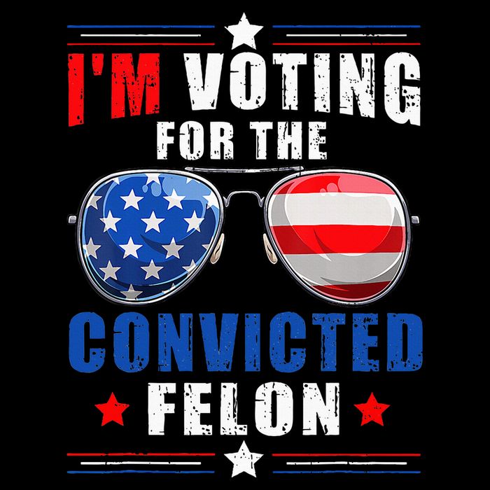 IM Voting For The Convicted Felon Flat Bill Trucker Hat