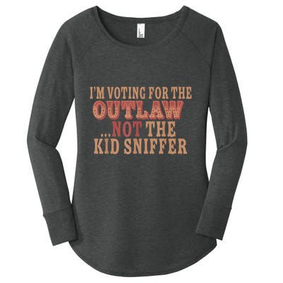 Im Voting For The Outlaw Not The Ki D Sniffer Women's Perfect Tri Tunic Long Sleeve Shirt