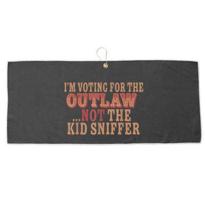 Im Voting For The Outlaw Not The Ki D Sniffer Large Microfiber Waffle Golf Towel