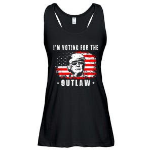 IM Voting For The Outlaw 2024 Funny Trump Ladies Essential Flowy Tank