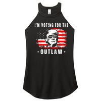 IM Voting For The Outlaw 2024 Funny Trump Women's Perfect Tri Rocker Tank