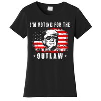 IM Voting For The Outlaw 2024 Funny Trump Women's T-Shirt