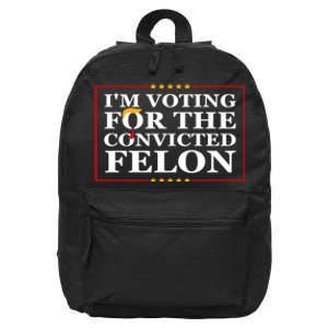 Im Voting For The Convicted Felon 2024 Funny Trump 2024 Convicted Felon 16 in Basic Backpack