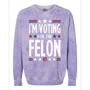 IM Voting For The Felon Trump For President 2024 Colorblast Crewneck Sweatshirt