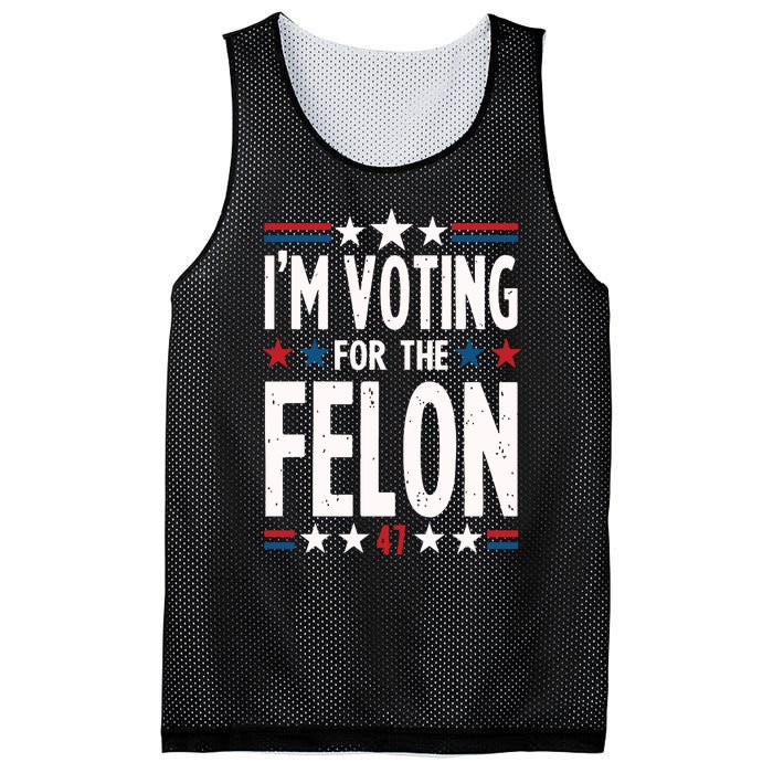 IM Voting For The Felon Trump For President 2024 Mesh Reversible Basketball Jersey Tank