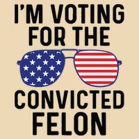 IM Voting For The Convicted Felon Drawstring Bag