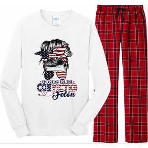 IM Voting For The Convicted Felon Long Sleeve Pajama Set