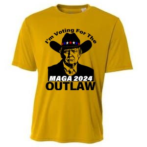 IM Voting For The Outlaw 2024 Funny Trump Cooling Performance Crew T-Shirt