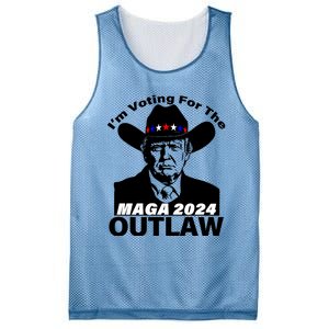 IM Voting For The Outlaw 2024 Funny Trump Mesh Reversible Basketball Jersey Tank