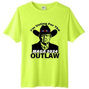 IM Voting For The Outlaw 2024 Funny Trump Tall Fusion ChromaSoft Performance T-Shirt