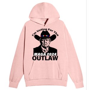 IM Voting For The Outlaw 2024 Funny Trump Urban Pullover Hoodie