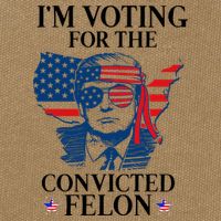 Im Voting For The Convicted Felon Funny Pro Trump 2024 Cotton Canvas Backpack