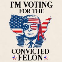 Im Voting For The Convicted Felon Funny Pro Trump 2024 Garment-Dyed Women's Muscle Tee