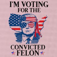 Im Voting For The Convicted Felon Funny Pro Trump 2024 25L Jumbo Tote