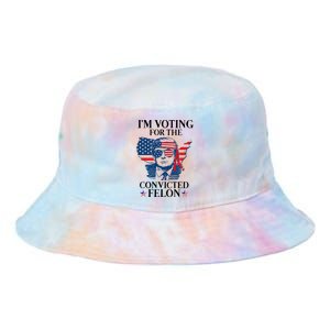 Im Voting For The Convicted Felon Funny Pro Trump 2024 Tie Dye Newport Bucket Hat