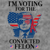 Im Voting For The Convicted Felon Funny Pro Trump 2024 Tall Hoodie