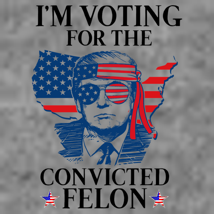 Im Voting For The Convicted Felon Funny Pro Trump 2024 Tall Hoodie