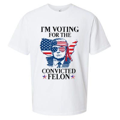 Im Voting For The Convicted Felon Funny Pro Trump 2024 Sueded Cloud Jersey T-Shirt