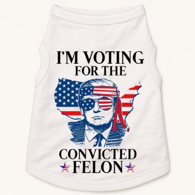 Im Voting For The Convicted Felon Funny Pro Trump 2024 Doggie Tank