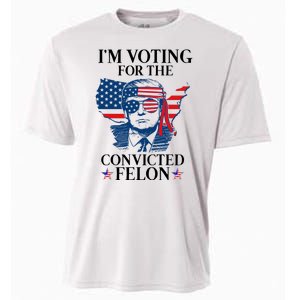 Im Voting For The Convicted Felon Funny Pro Trump 2024 Cooling Performance Crew T-Shirt