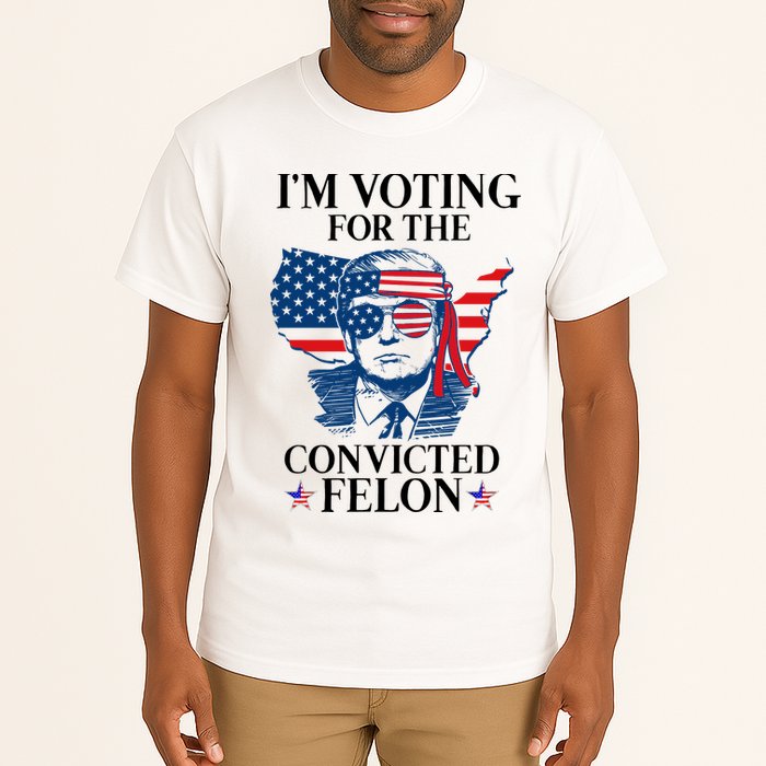 Im Voting For The Convicted Felon Funny Pro Trump 2024 Tall T-Shirt