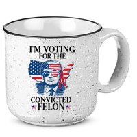 Im Voting For The Convicted Felon Funny Pro Trump 2024 15oz Campfire Ceramic Mug