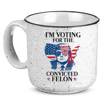 Im Voting For The Convicted Felon Funny Pro Trump 2024 15oz Campfire Ceramic Mug