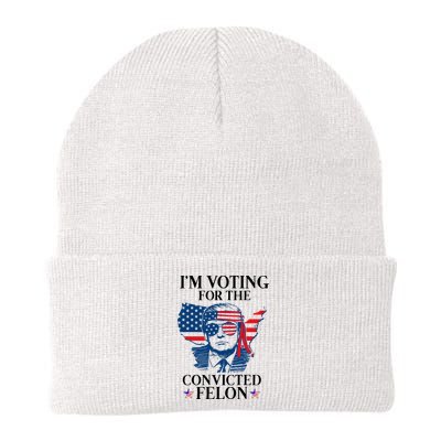 Im Voting For The Convicted Felon Funny Pro Trump 2024 Beanie