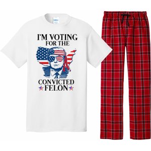 Im Voting For The Convicted Felon Funny Pro Trump 2024 Pajama Set