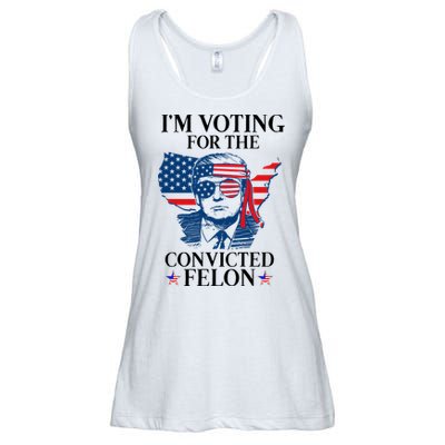 Im Voting For The Convicted Felon Funny Pro Trump 2024 Ladies Essential Flowy Tank