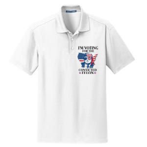 Im Voting For The Convicted Felon Funny Pro Trump 2024 Dry Zone Grid Polo