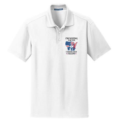 Im Voting For The Convicted Felon Funny Pro Trump 2024 Dry Zone Grid Polo