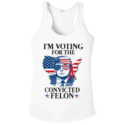 Im Voting For The Convicted Felon Funny Pro Trump 2024 Ladies PosiCharge Competitor Racerback Tank