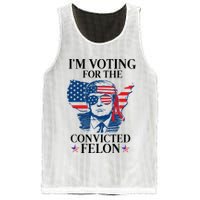 Im Voting For The Convicted Felon Funny Pro Trump 2024 Mesh Reversible Basketball Jersey Tank