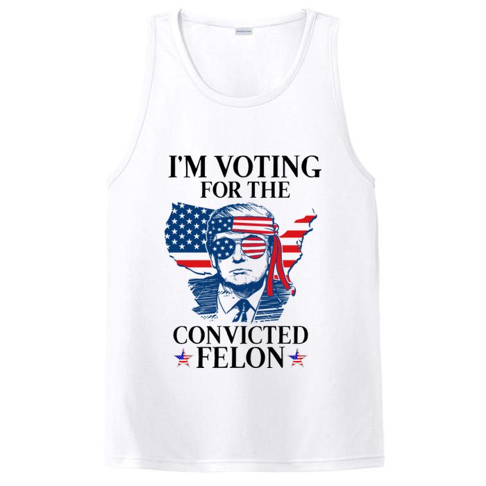 Im Voting For The Convicted Felon Funny Pro Trump 2024 PosiCharge Competitor Tank