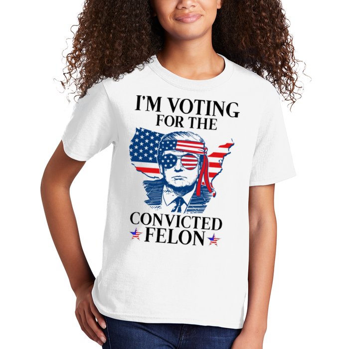 Im Voting For The Convicted Felon Funny Pro Trump 2024 Kids T-Shirt