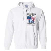 Im Voting For The Convicted Felon Funny Pro Trump 2024 Full Zip Hoodie