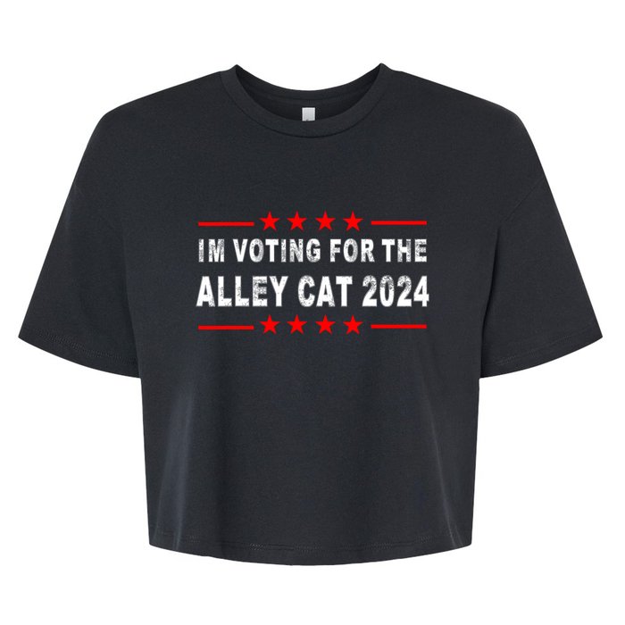 IM Voting For The Alley Cat 2024 Bella+Canvas Jersey Crop Tee