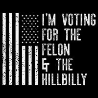 IM Voting For The Felon & The Hillbilly 2024 Pro Trump Meme Cooling Performance Crew T-Shirt
