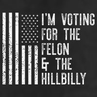 IM Voting For The Felon & The Hillbilly 2024 Pro Trump Meme 11oz C Handle Ceramic Mug