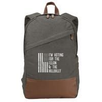 IM Voting For The Felon & The Hillbilly 2024 Pro Trump Meme Cotton Canvas Backpack