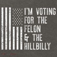 IM Voting For The Felon & The Hillbilly 2024 Pro Trump Meme Cotton Canvas Backpack