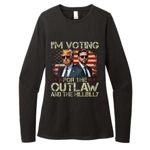 IM Voting For The Outlaw And The Hillbilly Trump Vance 2024 Womens CVC Long Sleeve Shirt