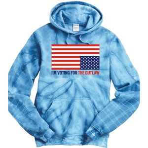 IM Voting For The Outlaw 2024 Funny Trump Tie Dye Hoodie