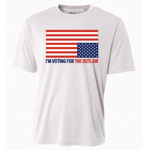 IM Voting For The Outlaw 2024 Funny Trump Cooling Performance Crew T-Shirt