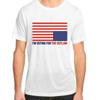 IM Voting For The Outlaw 2024 Funny Trump Adult ChromaSoft Performance T-Shirt